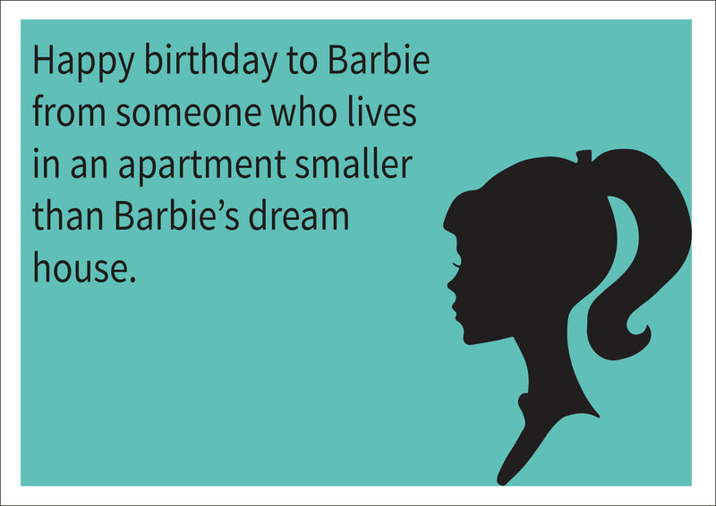 Barbie INSPIRED Adult Personalised Birthday Card Birthday Card