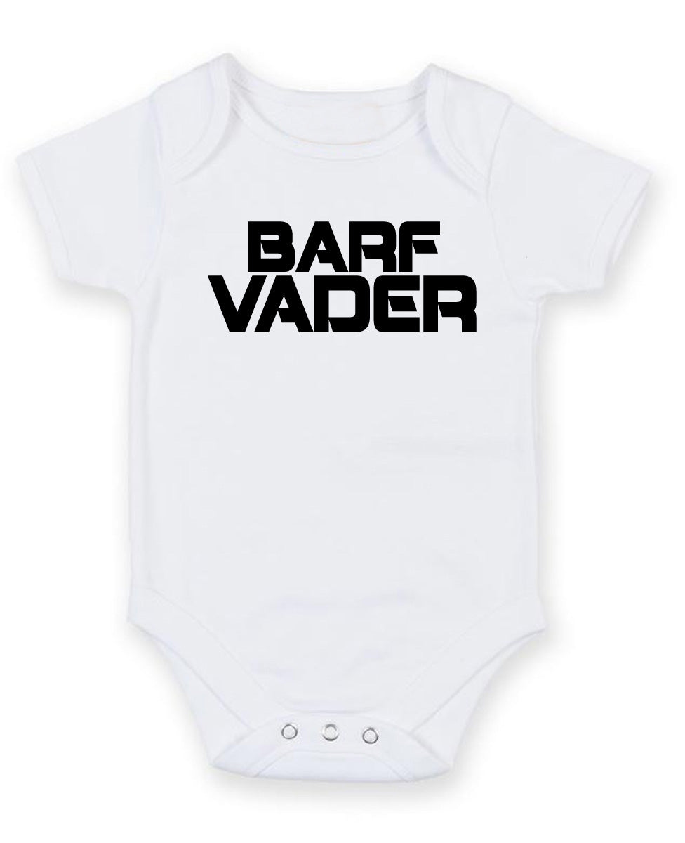 Barf Vader Personalised Baby Boy Girl Unisex Short Sleeve Bodysuit