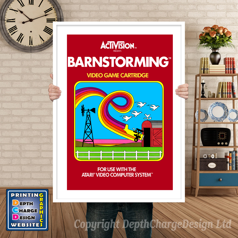 Barnstorming - Atari 2600 Inspired Retro Gaming Poster A4 A3 A2 Or A1