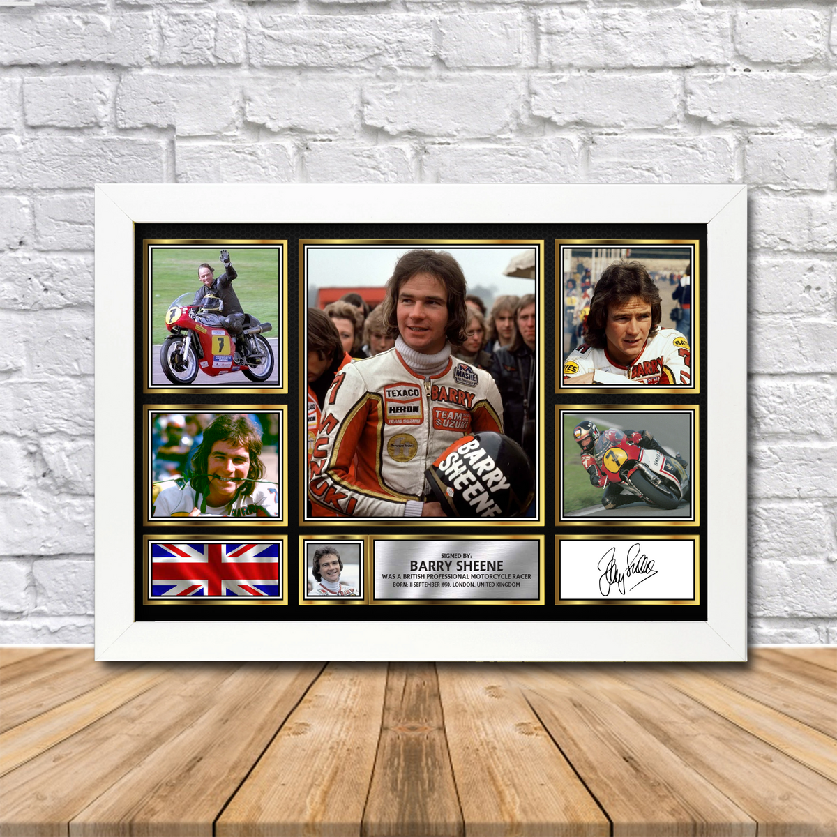 Barry Sheene Printed Signature Print