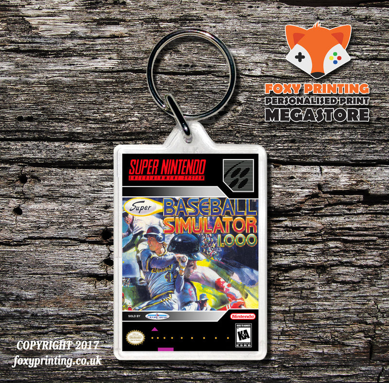Baseball Simulator 1000 Game Inspired Retro Gaming Keyring
