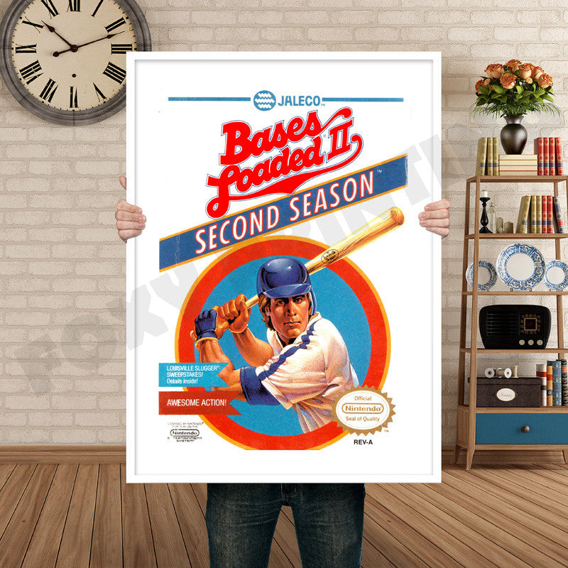 Bases Loaded Ii Second Season Retro GAME INSPIRED THEME Nintendo NES Gaming A4 A3 A2 Or A1 Poster Art 59
