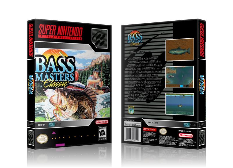 Bass Masters Classic Replacement Nintendo SNES Game Case Or Cover