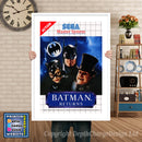 Batman Returns Inspired Retro Gaming Poster A4 A3 A2 Or A1
