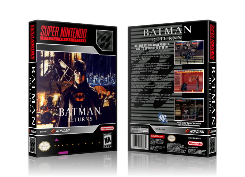 Batman Returns Replacement Nintendo SNES Game Case Or Cover