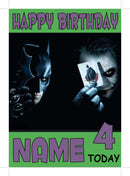 Batman Vs The Joker THEME INSPIRED Kids Adult Personalised Birthday Card Birthday Card