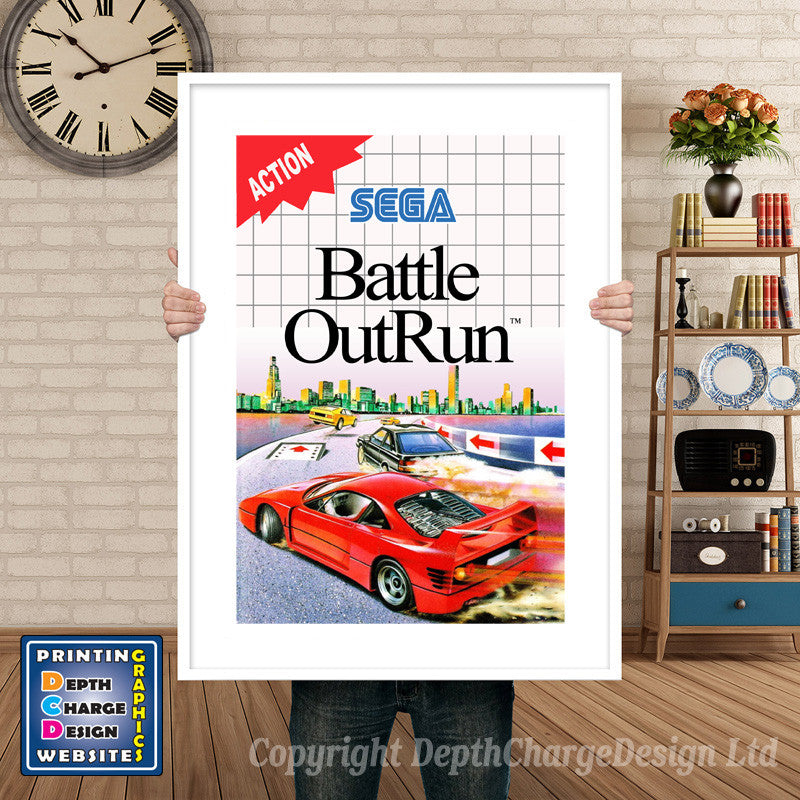 Battle Outrun (2) Inspired Retro Gaming Poster A4 A3 A2 Or A1