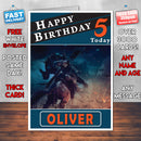 Personalised Battle Promo Inspired Style Game Kids Inspired Birthday Card (SA)