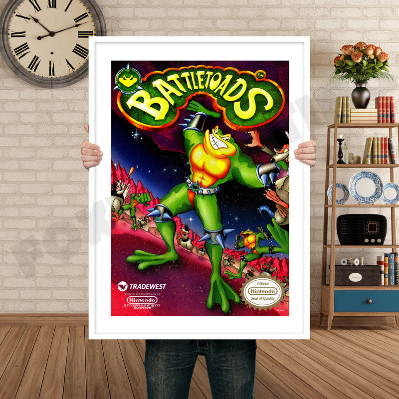 Battle Toads Retro GAME INSPIRED THEME Nintendo NES Gaming A4 A3 A2 Or A1 Poster Art 152
