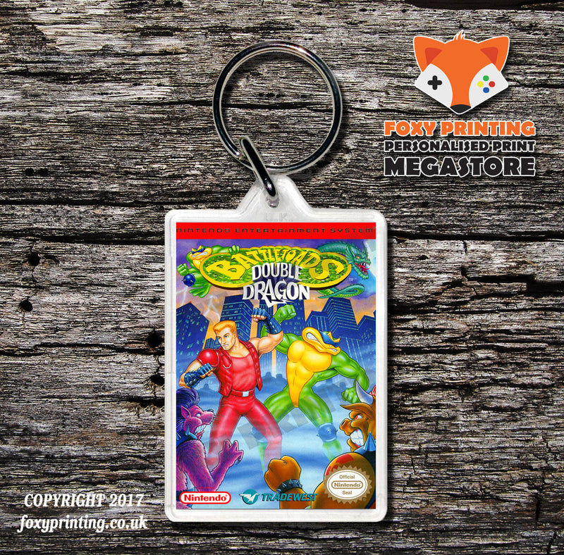 BATTLE TANK Retro NES Game Cover Art Gaming Keyring