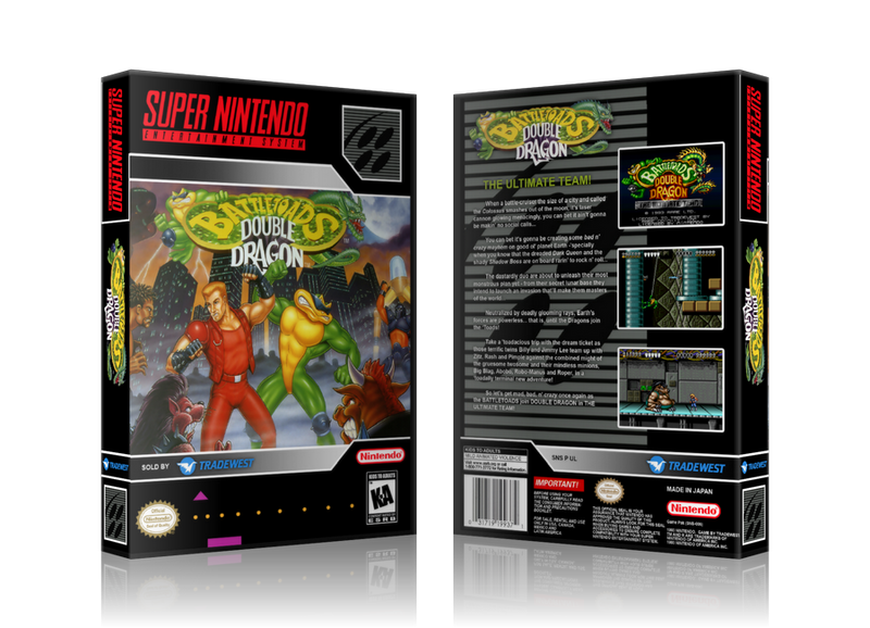 Battletoads Double Dragon Replacement Nintendo SNES Game Case Or Cover