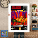 Bazooka Blitzkrieg Super Nintendo GAME INSPIRED THEME Retro Gaming Poster A4 A3 A2 Or A1