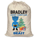 PERSONALISED Cartoon Inspired Super Hero Beast - XL Children's Christmas Santa Sack CUSTOMISE Present