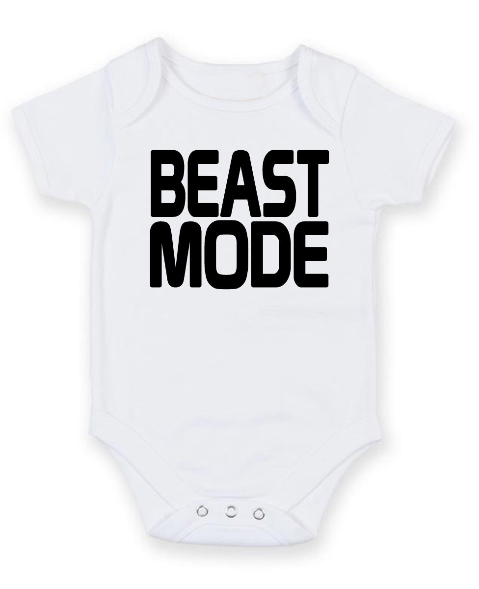 Beast Mode Personalised Baby Boy Girl Unisex Short Sleeve Bodysuit