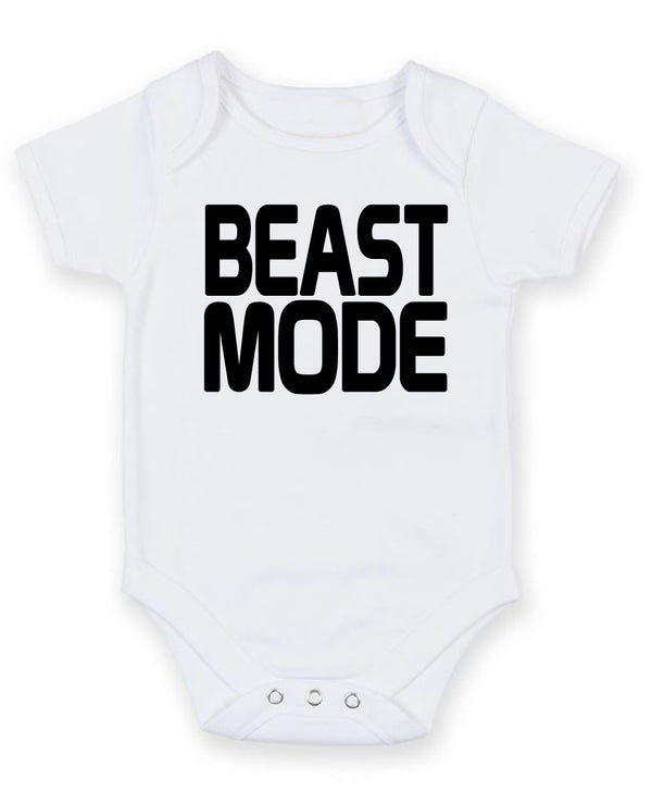 Beast Mode Personalised Baby Boy Girl Unisex Short Sleeve Bodysuit