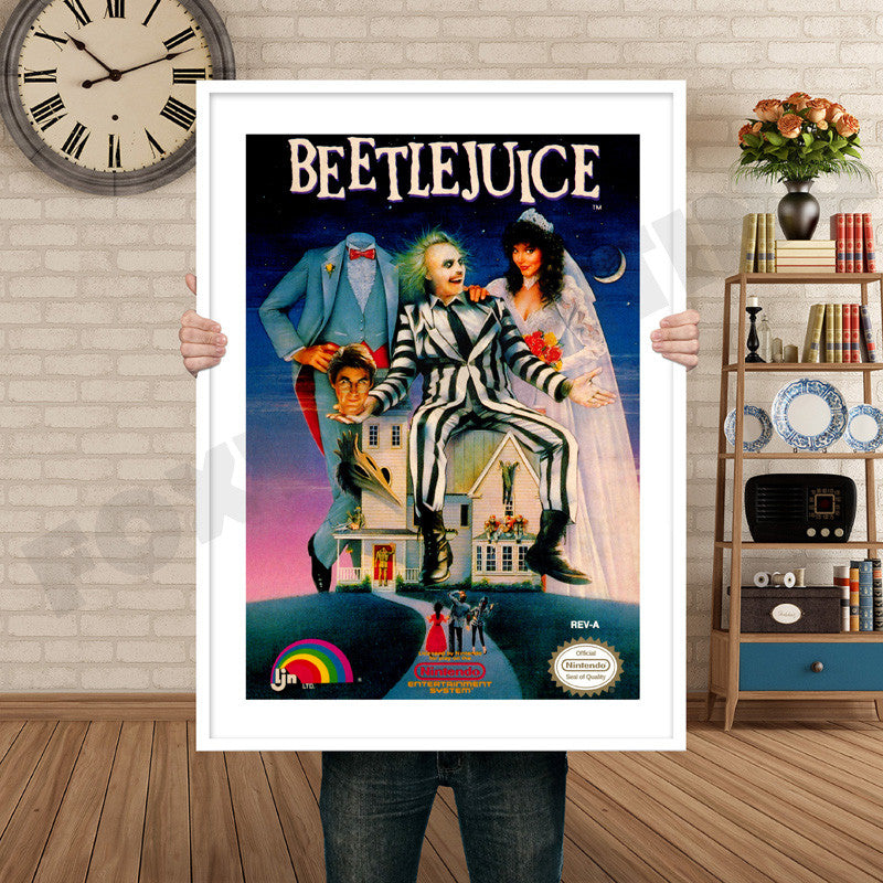 Beetlejuice Retro GAME INSPIRED THEME Nintendo NES Gaming A4 A3 A2 Or A1 Poster Art 154