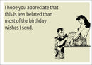 Belated Birthday Wishes INSPIRED Adult Personalised Birthday Card Birthday Card
