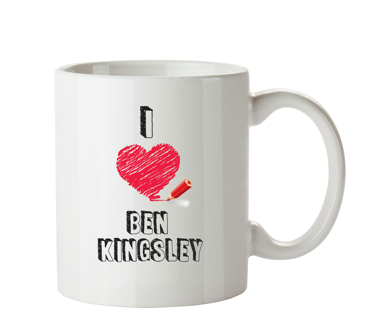 I Love Ben Kingsley Celebrity Mug Office Mug – printed mug product image 1