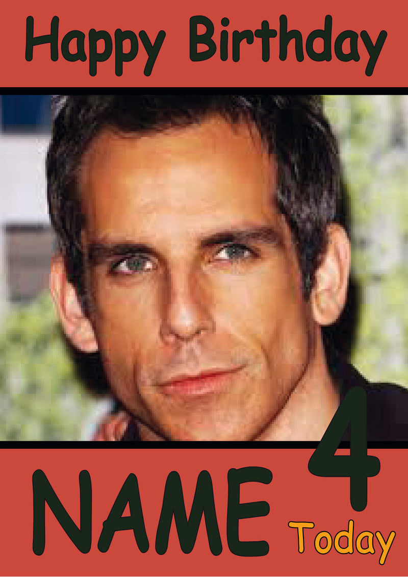 Ben Stiller Personalised Birthday Card