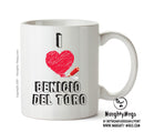I Love Benicio Del Toro Celebrity Mug Office Mug