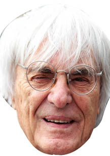 Bernie Ecclestone FORMULA 1 Celebrity Face Mask Fancy Dress Cardboard Costume Mask