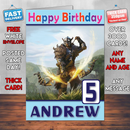 Personalised Berserker Elex Inspired Style Game Kids Inspired Birthday Card (SA)