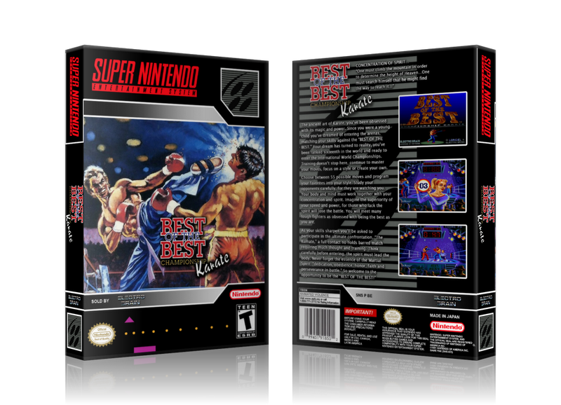 Best Of The Best Championship Karate Replacement Nintendo SNES Game Case Or Cover