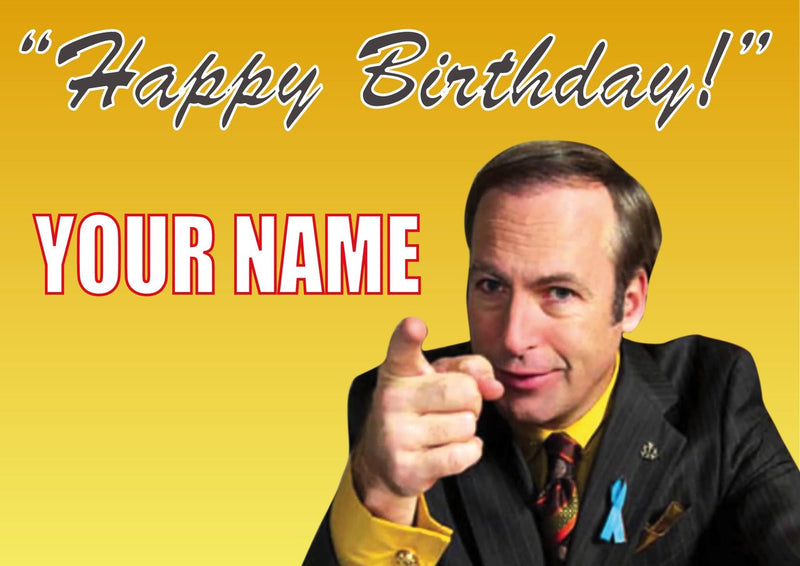 Better Call Saul 1 Theme INSPIRED Personalised Birthday Card