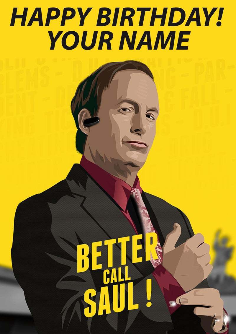 Better Call Saul 2 Theme INSPIRED Personalised Birthday Card