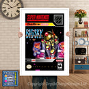 Big Sky Troopers Super Nintendo GAME INSPIRED THEME Retro Gaming Poster A4 A3 A2 Or A1