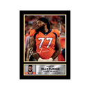 Billy Turner 2 Limited Edition Football Signed Print - American Footballer