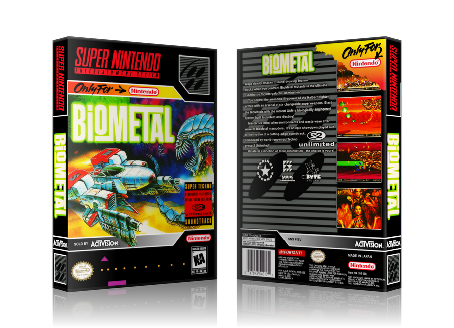 Biometal Replacement Nintendo SNES Game Case Or Cover – SNES Replacement Game case product image 1