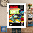 Biometal Super Nintendo GAME INSPIRED THEME Retro Gaming Poster A4 A3 A2 Or A1