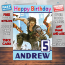 Personalised Bionic Commando Inspired Style Game Kids Inspired Birthday Card (SA)