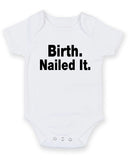 Birth Nailed It Personalised Baby Boy Girl Unisex Short Sleeve Bodysuit
