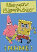 THEME INSPIRED Kids Adult Personalised Birthday Card Sponge Bob Square Pants Birthday Card 8
