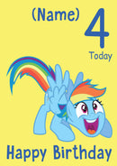 THEME INSPIRED Kids Adult Personalised Birthday Card My Little Pony Birthday Card 6