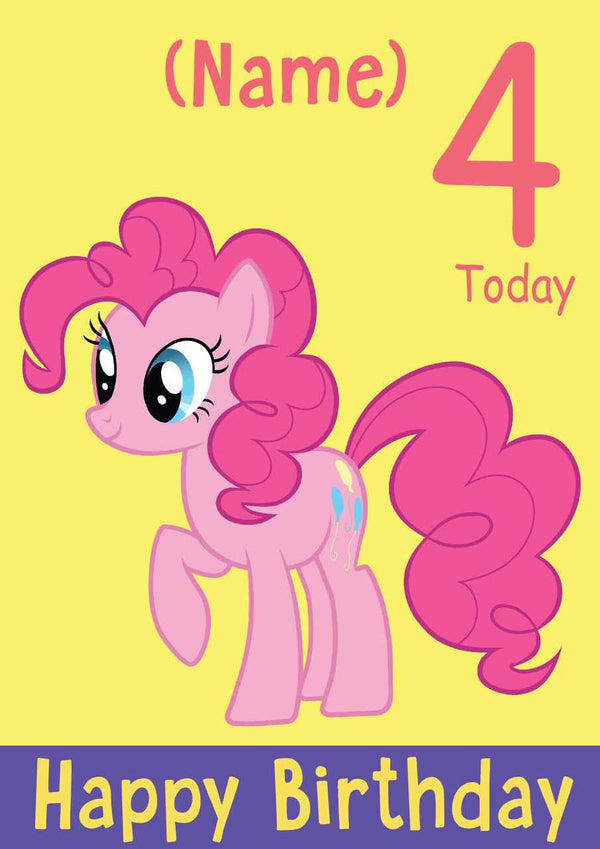 THEME INSPIRED Kids Adult Personalised Birthday Card My Little Pony Birthday Card 8