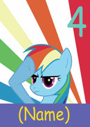 THEME INSPIRED Kids Adult Personalised Birthday Card My Little Pony Birthday Card