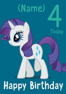 THEME INSPIRED Kids Adult Personalised Birthday Card My Little Pony Birthday Card 3