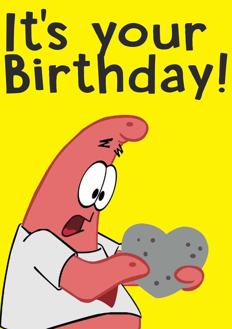 THEME INSPIRED Kids Adult Personalised Birthday Card Sponge Bob Square Pants Birthday Card 2