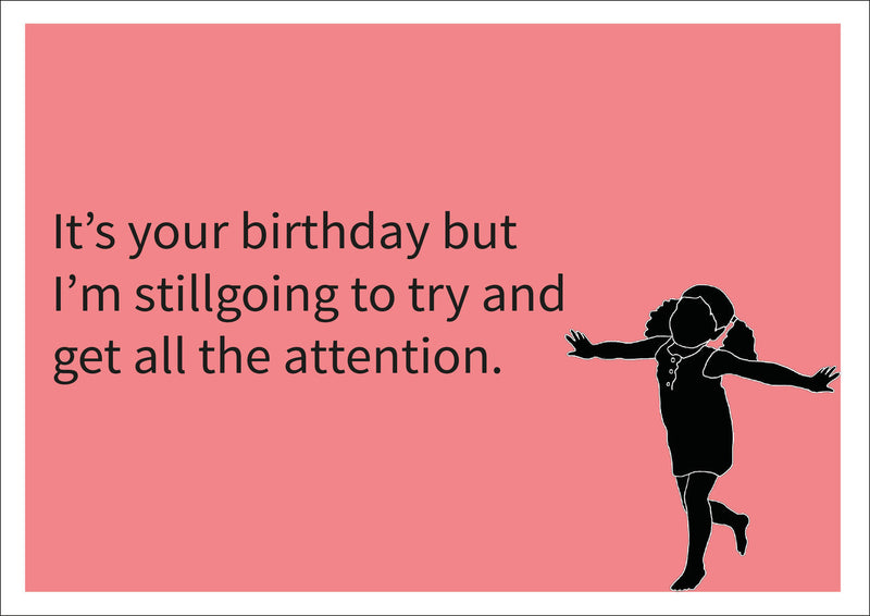 Attention INSPIRED Adult Personalised Birthday Card Birthday Card