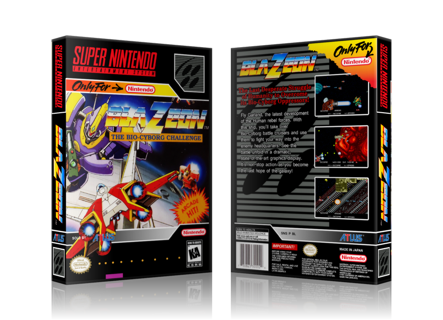 Blazeon Replacement Nintendo SNES Game Case Or Cover – SNES Replacement Game case product image 1
