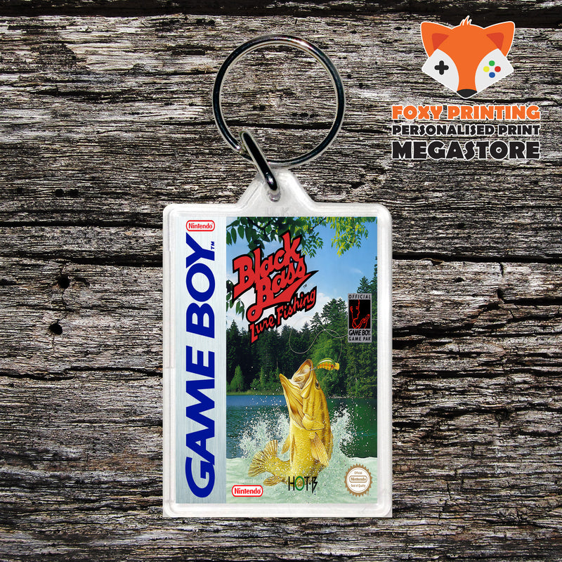 Black Bass Lure Fishing Nintendo DS Style Gameboy Gaming Keyring