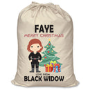 PERSONALISED Cartoon Inspired Super Hero Black Spider FAYE - XL Children's Christmas Santa Sack CUSTOMISE Present