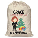PERSONALISED Cartoon Inspired Super Hero Black Spider GRACE - XL Children's Christmas Santa Sack CUSTOMISE Present