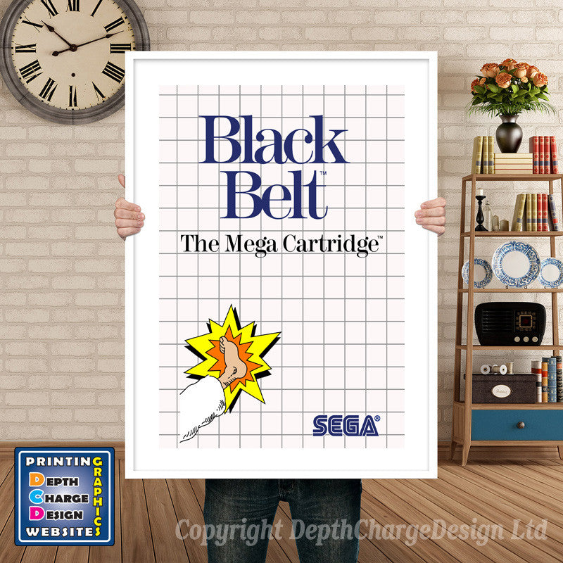 Black Belt Inspired Retro Gaming Poster A4 A3 A2 Or A1 – Black Belt Inspired Retro Gaming Poster