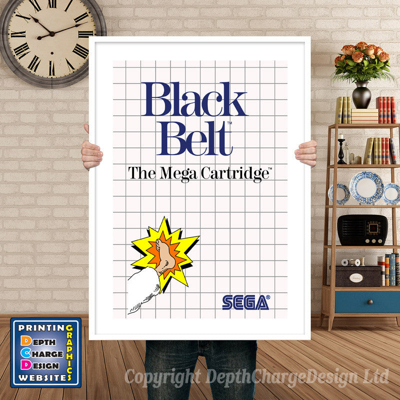 Black Belt Inspired Retro Gaming Poster A4 A3 A2 Or A1