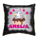 Unicorn 102 Personalised Jet Black Magic Cushion including cushion insert