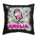 Unicorn 114 Personalised Jet Black Magic Cushion including cushion insert